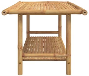 Bambusz dohányzóasztal 110x55x45 cm