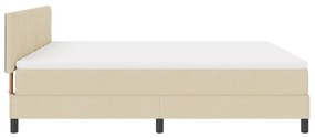 Box Spring Ágy Matraccal Krém 180x200 cm Szövet