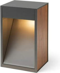 Kültéri állólámpa Rendl King 30 antracit fa IP65 7W R7s