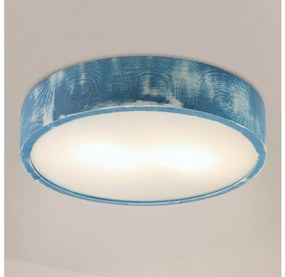 Brilagi - PINO mennyezeti lámpa 2xE27/15W/230V, fenyő/kék, átmérő 37,5 cm