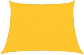 vidaXL sárga trapéz alakú HDPE napvitorla 160 g/m² 4/5 x 3 m