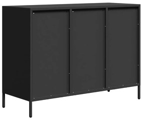 fekete hidegen hengerelt acél tálalószekrény 101,5x39x73,5 cm