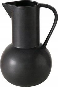 Zuky fekete dekoratív váza, matt kő, magasság 25 cm