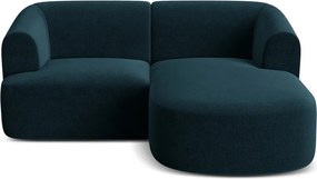 Petróleum színű bársony sarokkanapé (jobb oldali-heverő résszel) Campi – Cosmopolitan Design