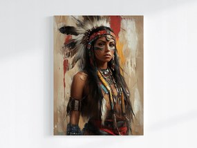 Poszter Portré Nő Indián Tribal Boho Etno 60x80