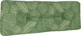 vidaXL levélmintás szövet raklappárna 120 x 40 x 12 cm