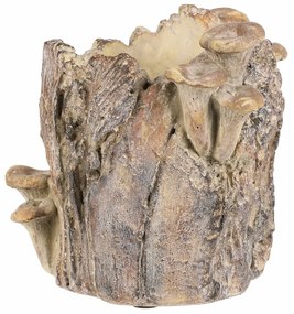 Beton burkolat - tusk with mushrooms, 19 x 17 x 16cm