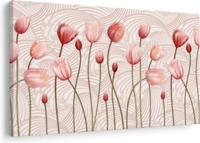 Kép - rózsaszín tulipán (90x60 cm)