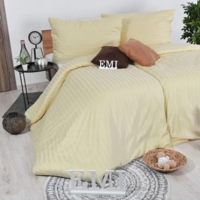 EMI vanília színű damaszt ágyneműhuzat, A standard egyszemélyes ágy szett tartalma: 1x 140x200 + 1x 70x90