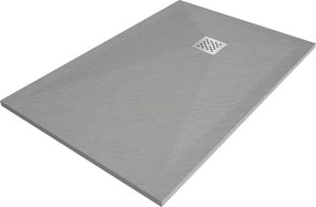 Mexen Stone+ 120 x 100 cm-es, szürke-beton hatású, téglalap alakú kompozit zuhanytálca - 44611012