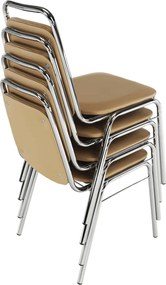 Szék tárgyalóterembe, barna textilbőr, ZEKI