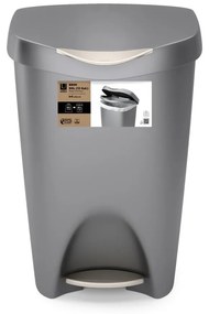 Szürke műanyag pedálos szemetes 50 l Brim – Umbra