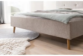 Szürkésbarna kárpitozott franciaágy 180x200 cm Smart – Meise Möbel