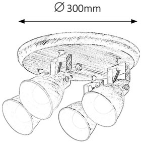 Rabalux 5965 - Spotlámpa VIVIENNE 4xE14/40W