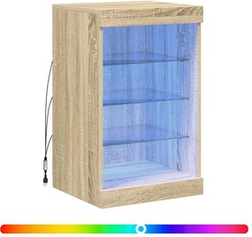 vidaXL sonoma tölgy színű tálalószekrény LED-ekkel 41 x 37 x 67 cm