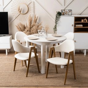 Fehér Eco-bőr Étkezőszék WILLY