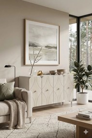 Alfa 120 - White, Travertine, Silver