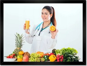 Poszterek keretben 40x30 Dietetikus a gyümölcsök között