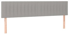 világosszürke szövet LED-es fejtámla 180x5x78/88 cm