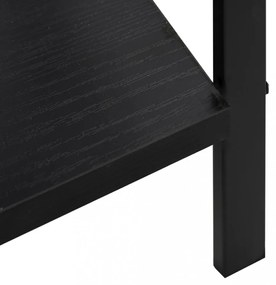 5 szintes fekete szerelt fa könyvespolc 60 x 27,6 x 158,5 cm
