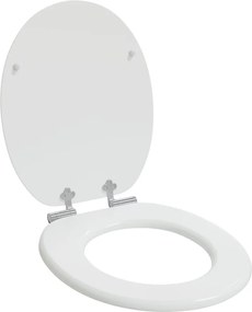 Lágy záródású WC ülőke Fehér 44 x 38 cm MDF lap