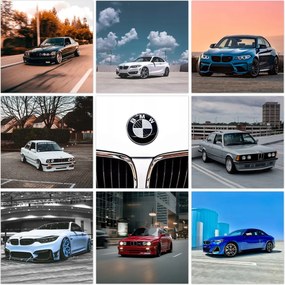 Poszter szett 9x 30x30 Mix Bmw autók