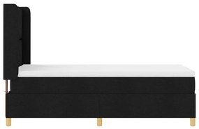 Boxspring Ágy Mattal és LED Fekete 100x200 cm Szövet