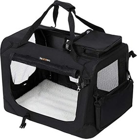 Összecsukható kisállathordozó 91 x 63 x 63 cm, XXL-es kutyaszállító, fekete