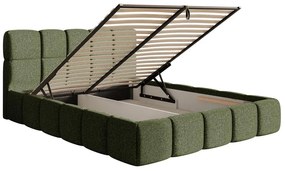 Franciaágy 140 cm Cirsten 140 (ágyráccsal) (tárolóhellyel) (oliva). Akció -15%. 1099539