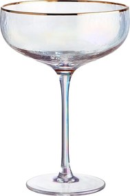 SMERALDA pezsgős pohár arany szegéllyel 400ml