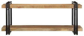 fali polc 110x33x45 cm tömör nyersfa Mango