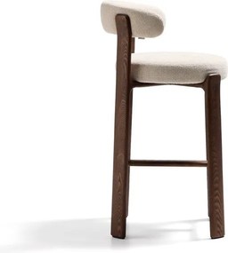 Bézs-sötét natúr színű kőrisfa bárszék (ülésmagasság 75 cm) Granite – Kave Home