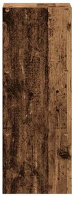 antik fa színű szerelt fa könyvespolc halmozható 30 x 30 x 80cm