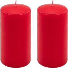 Gyertya készlet 15 cm Ø 7,5 cm 2 db piros