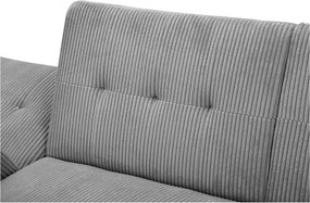 Világosszürke kordbársony kinyitható sarokkanapé Hartford – Støraa