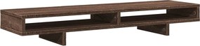 vidaXL barna tölgy színű szerelt fa monitorállvány 100 x 27 x 15 cm