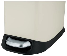 Krémszínű acél pedálos szemetes 12 l Design – Wenko