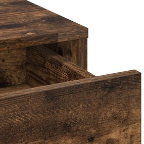 2 Részes Sminkasztal Szett LED Füstölt Tölgy MDF
