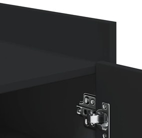 fekete szerelt fa cipőszekrény 52 x 37,5 x 100 cm
