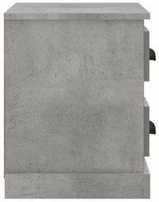 betonszürke éjjeliszekrény 60x35,5x45 cm