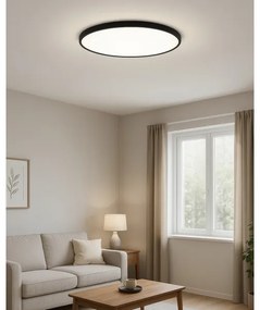LED mennyezeti lámpa LED/40W/230V 3000/4000/6500K Ø 50 cm fekete