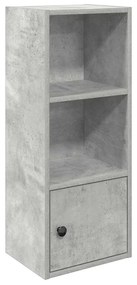 betonszürke szerelt fa könyvespolc 31x24x77 cm