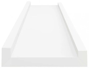 2 db fehér MDF szegélypolc képkeretekhez 60 x 9 x 3 cm