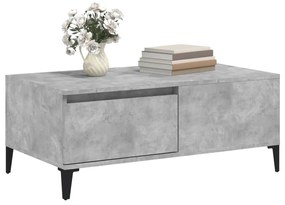 Betonszürke szerelt fa dohányzóasztal 90x50x36,5 cm