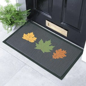 Lábtörlő 40x70 cm Autumn Leaves on Green – Artsy Doormats