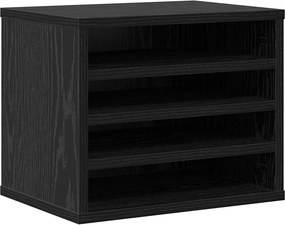 vidaXL Íróasztali rendező Fekete tölgy 36 x 26 x 29,5 cm Faanyag