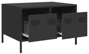 fekete hidegen hengerelt acél TV-szekrény 68 x 50 x 43,5 cm