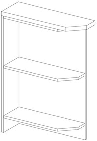 Konyhai Felső Sarokpolc Bal Oldali. LIVIA LV-14/D 20