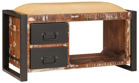 tárolópad Többszínű 80x35x40 cm Tömör fa újrahasznosított