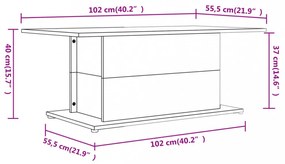 betonszürke szerelt fa dohányzóasztal 102x55,5x40 cm